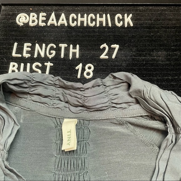 Anthropologie Tiny Lucinda Embroidered Top Grey Aztec Southwest Sz S - Picture 10 of 10